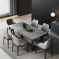 Modern 1/2/5/6/7 Pieces Dining Set Sintered Stone Dining Table with Leather Chairs Clearhalo 'Dining Room Sets' 'Dining Tables & Seating' 'dining_room_set' 'furn' 'furn_dining_room_set' 'Furniture' 'furniture_dining_room_set' 'Kitchen & Dining Furniture' 'kitchen&dining_furn' 'kitchen' 1200x1200_bf9f2589-7010-4b49-8186-d3cd91152d4a