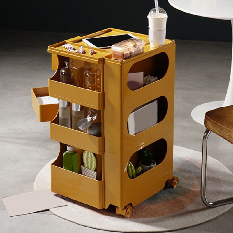 Moderner Kunststoff/Holz 2/4 -Drawer, 3/4 - Regal Nachttisch 20,9 "/29.1" großer Nachttisch