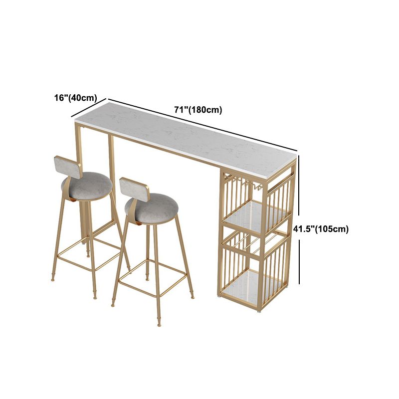 Iron and Marble Rectangular Table Modern Home Living Room Bar Table Clearhalo 'Bar Furniture' 'Bar Tables' 'bar_tables' 'furn' 'furn_bar_tables' 'Furniture' 'Kitchen & Dining Furniture' 1200x1200_bfa0b986-6268-4fa1-a18b-8d153ca79e90