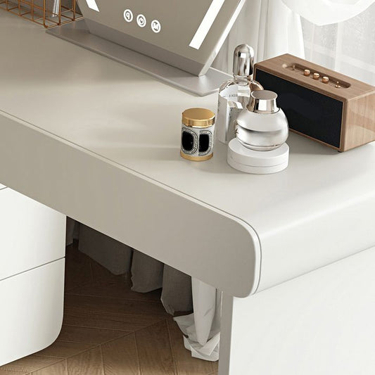 Scandinavian Vanity Set White Bedroom Mirror Vanity Dressing Table