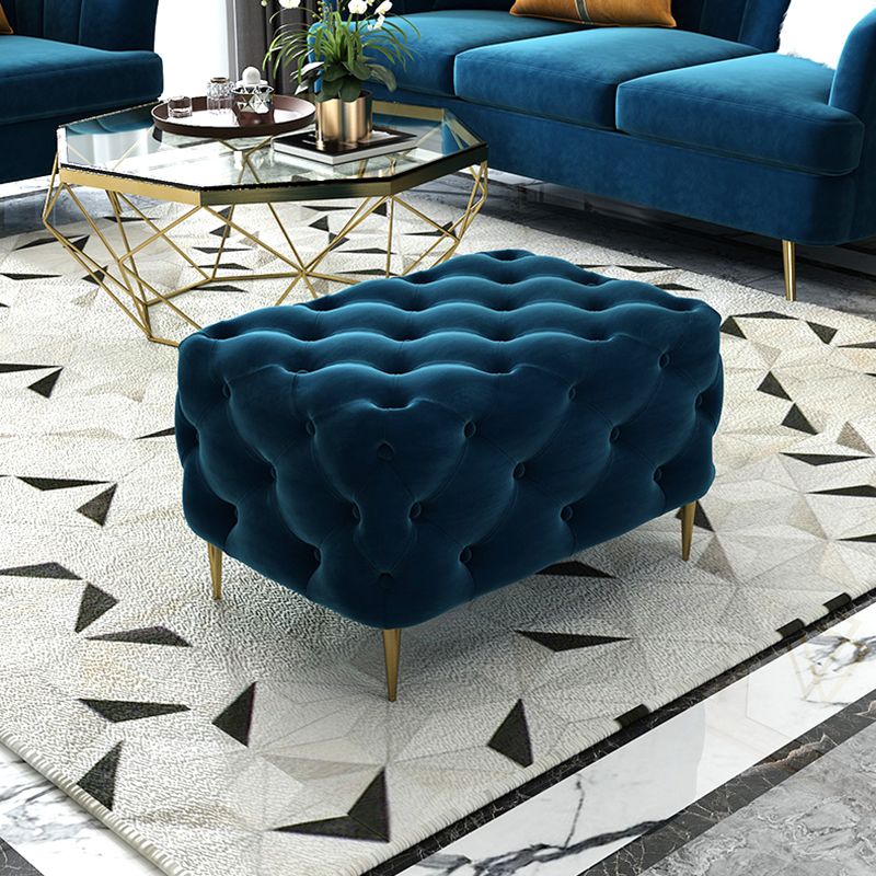 Glam Tufted Bedroom Bench, Foam Filled Bench with Metal Legs Clearhalo 'Benches' 'Chairs & Seating' 'furn' 'furn_benches' 'Furniture' 'Living Room Furniture' 1200x1200_bfa20269-2e04-468d-859c-5b8c6261ca60