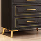 Contemporary Black Chest Glass Paned Accent Cabinet with Drawer Clearhalo 'Cabinets & Chests' 'cabinets_chests' 'furn' 'furn_cabinets_chests' 'Furniture' 'Living Room Furniture' 1200x1200_bfa27fea-76ab-44f4-96b7-e8b4465aa821