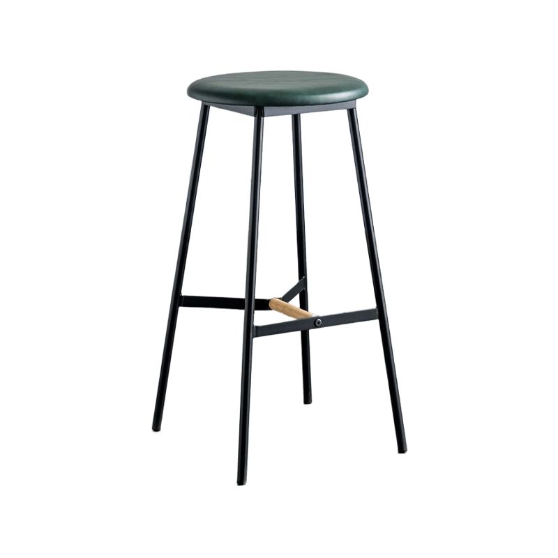 Industrial Backless Bar-stool PU Leather Bar Stool with Metal Legs Clearhalo 'Bar Furniture' 'Bar Stools' 'bar_stools' 'Furniture' 'furniture_bar_stools' 'Kitchen & Dining Furniture' 1200x1200_bfa4ad64-38fa-4a43-bfb9-9f79d921f763