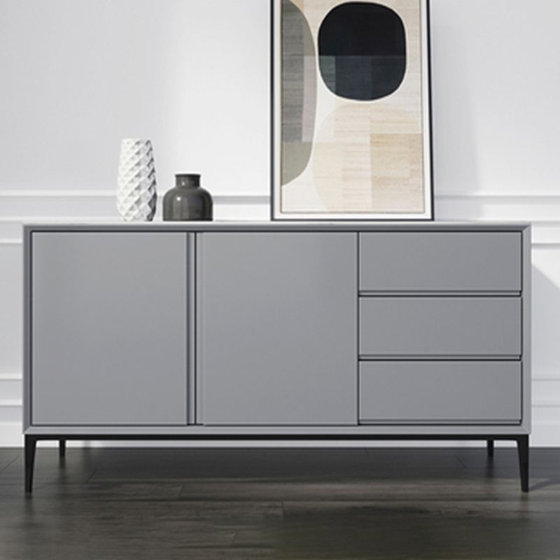 Tavolo a buffet in pietra moderna scheda laterale in stile moderno con armadi e cassetti