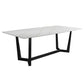 Industrial Sintered Stone Top Dining Table Rectangle Table with Trestle Base Clearhalo 'Dining Tables & Seating' 'Dining Tables' 'dining_table' 'furn' 'furn_dining_table' 'Furniture' 'Kitchen & Dining Furniture' 1200x1200_bfa7eccc-76c1-44f0-a1aa-4df477b5f43b