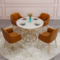 Contemporary Style Sintered Stone Dining Table Single Pedestal Base Round Table for Home Clearhalo ' dining_table' 'Dining Tables & Seating' 'Dining Tables' 'furn' 'furn_dining_table' 'Furniture' 'furniture_dining_table' 'Kitchen & Dining Furniture' 'kitchen&dining_furn' 'kitchen' 'kitchen_dining_table' 1200x1200_bfaa1c0c-00fa-4a68-8770-e39a9095cdb8