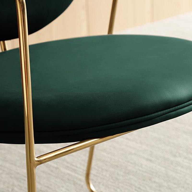 King Louis Back Dining Arm Chair Leather Upholstered Dining Chair