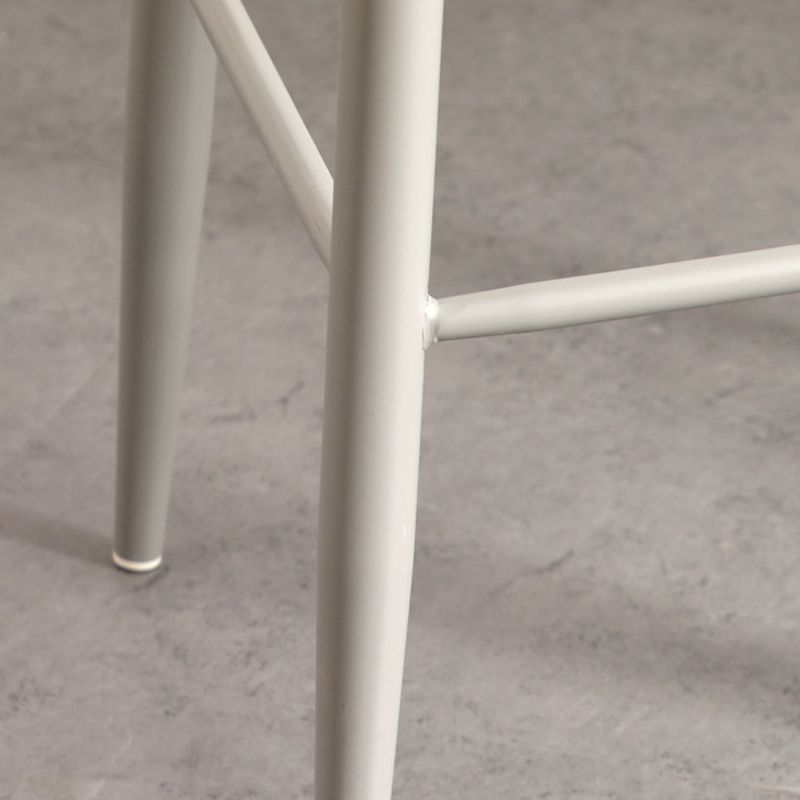 Contemporary Plastic Low Back Armless Bar Stools with Metal Base Clearhalo 'Bar Furniture' 'Bar Stools' 'bar_stools' 'furn' 'furn_bar_stools' 'Furniture' 'Kitchen & Dining Furniture' 1200x1200_bfaae85f-5683-4585-b1dd-ebc0299873fe