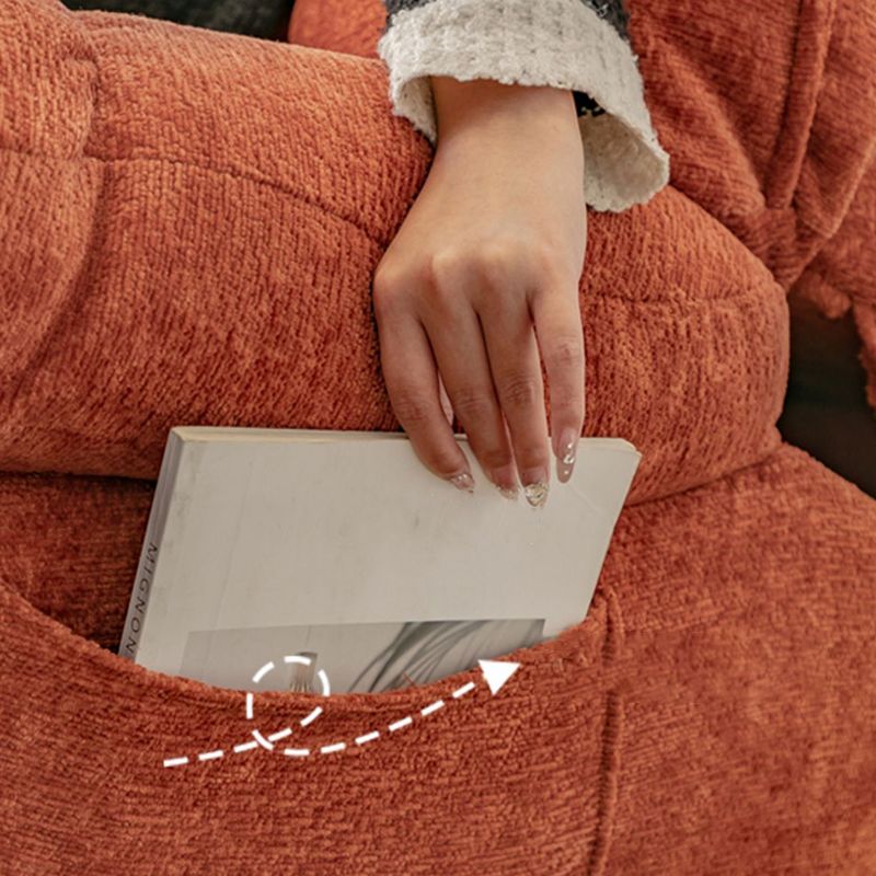 Moderna sedia reclinabile reclinabile standard a colore solido con tasca laterale