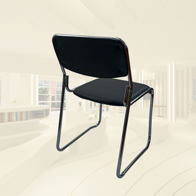 No Wheels Armless Conference Chair Faux Leather Low Back Office Chair Clearhalo 'furn' 'furn_office_chair' 'Furniture' 'Office Chairs' 'Office Furniture' 'office_chair' 1200x1200_bfab8a16-5b14-48f2-a1f1-8b773e3cf567