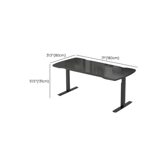 Rectangular Shaped Office Computer Table Wood Computer Desk in Black