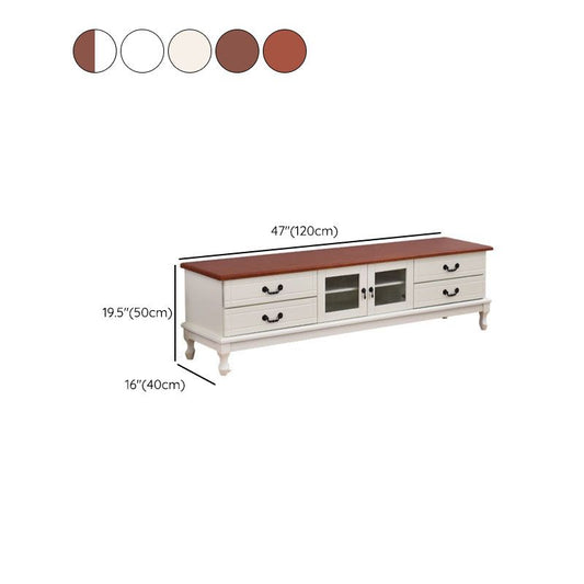 Console TV tradizionale TV con console multimediale televisiva con 4 cassetti