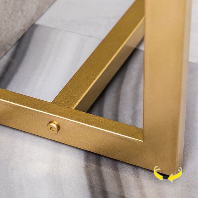 Tavolo da cosco del cavalletto di ferro con tavolo dell'accento superiore in marmo per Hall