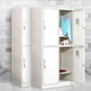 Contemporary Style Wardrobe Armoire White Color Steel Wardrobe Closet with Locks