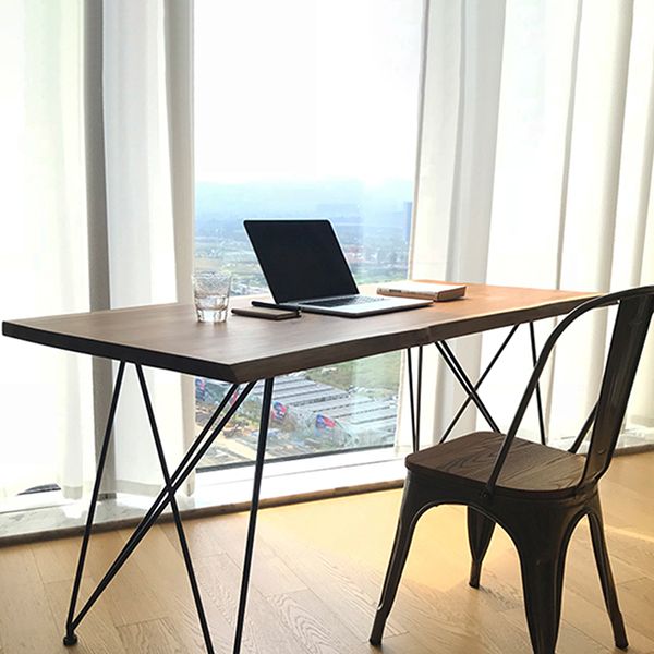 Wooden Table Industrial Style Simple Family Rectangular Dining Table Clearhalo 'Dining Tables & Seating' 'Dining Tables' 'dining_table' 'furn' 'furn_dining_table' 'Furniture' 'Kitchen & Dining Furniture' 1200x1200_bfb110f0-c120-409f-a3d6-38c7c96fbcc4