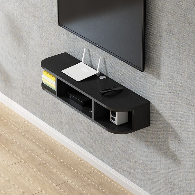 Mobile TV moderno in legno Console TV a parete con 4 ripiani