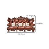 Canapé en cuir authentique marron cannet à dos de fraction de fraction