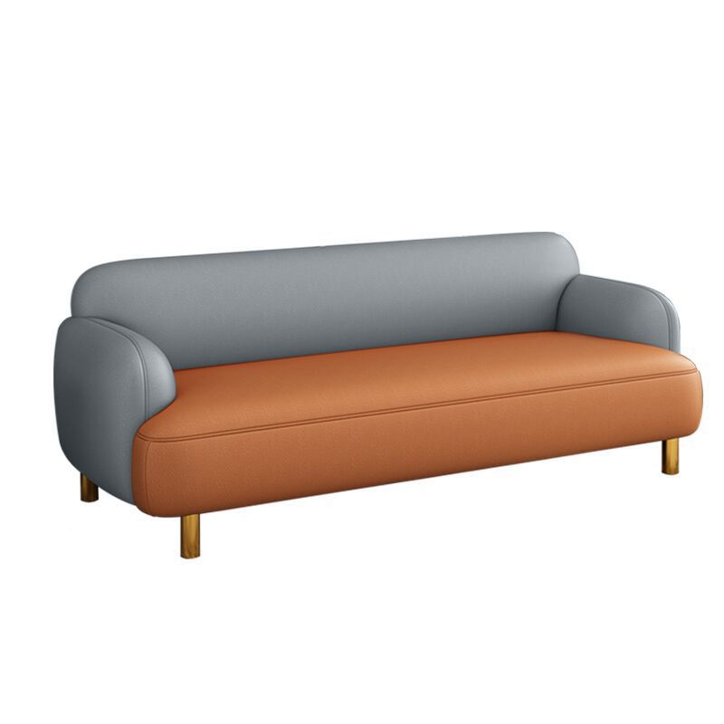 Modern Faux Leather Standard Sofa Recessed Arm Tight Back Sofa Clearhalo 'Furniture' 'furniture_sofas' 'kitchen' 'kitchen_sofas' 'Living Room Furniture' 'Sofa' 'sofas' 1200x1200_bfb473db-9880-4f24-aba5-85f11bcfe446