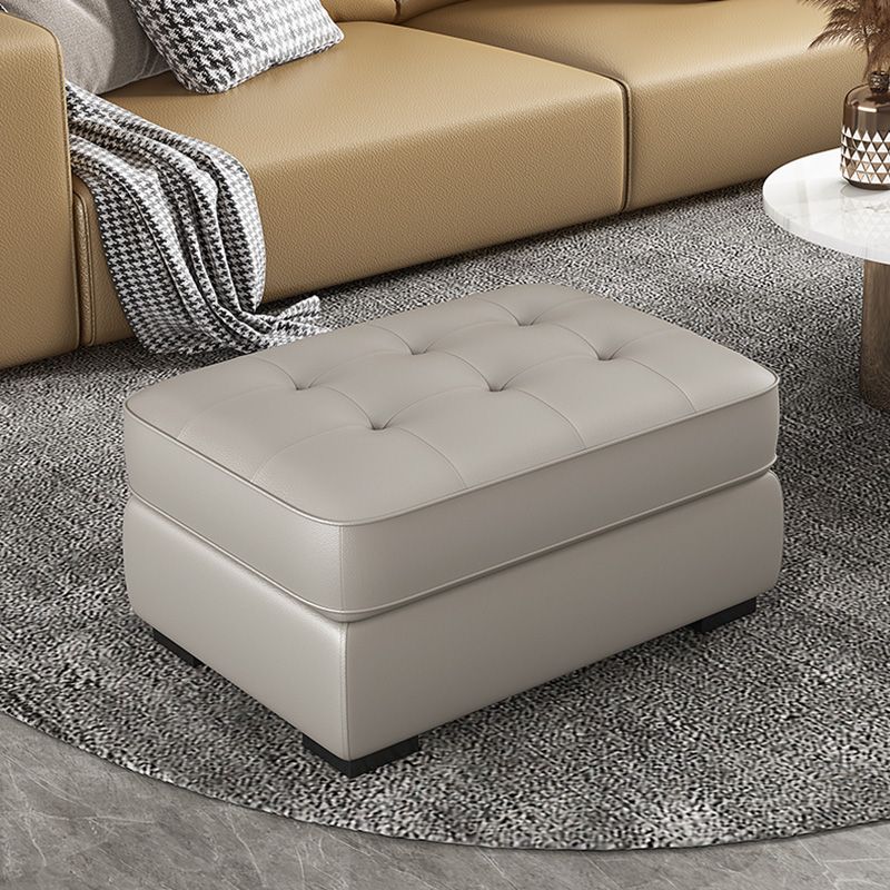 Contemporary Style Rectangular Ottoman Leather Foot Stool with Legs Clearhalo 'furn' 'furn_ottomans_poufs' 'Furniture' 'Living Room Furniture' 'Ottomans & Poufs' 'ottomans_poufs' 1200x1200_bfb580fd-7fb0-4c46-84a3-8c0034a6f0a8
