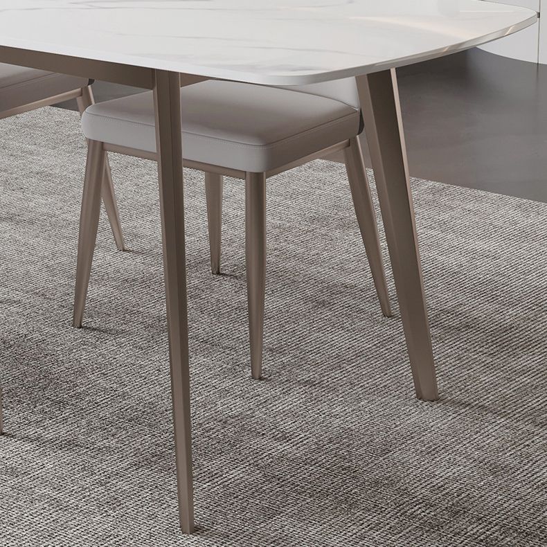 Nordic Style 1/4/5/7 Pieces Dining Set Sintered Stone Dining Table Set with Metal Legs Clearhalo 'Dining Room Sets' 'Dining Tables & Seating' 'dining_room_set' 'furn' 'furn_dining_room_set' 'Furniture' 'furniture_dining_room_set' 'Kitchen & Dining Furniture' 'kitchen&dining_furn' 'kitchen' 1200x1200_bfb77900-5bdb-4f7b-9eca-deb49ede20b6