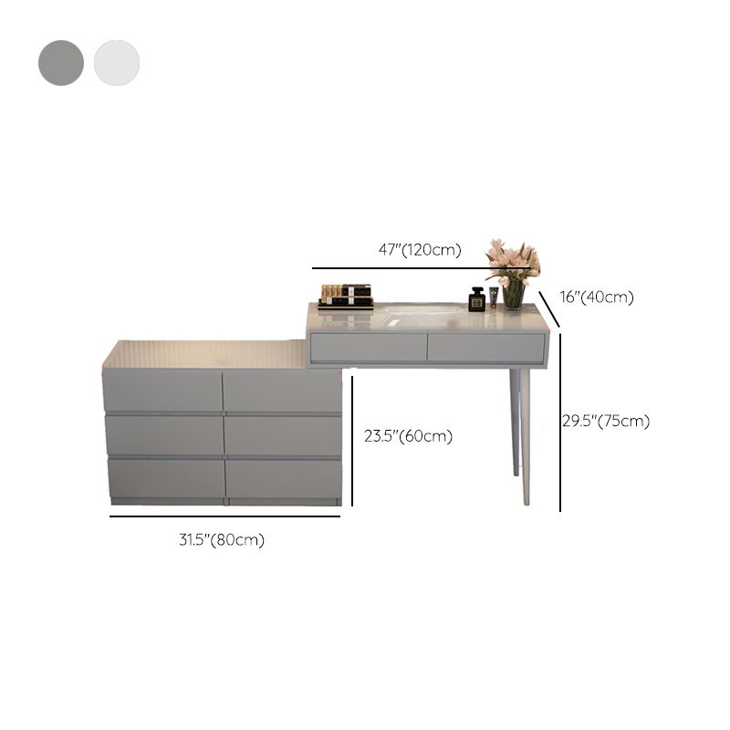 Hedendaagse eenvoudige make -up van ijdelheid Make -upkapida met opbergladen