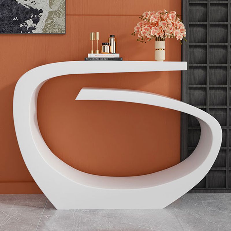 Tabla de acento de consola contemporánea con soporte de acero para Hall