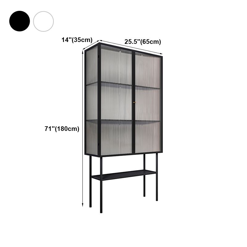 Sideboard di ferro della porta di vetro moderno server moderno con spazio per il soggiorno cucina