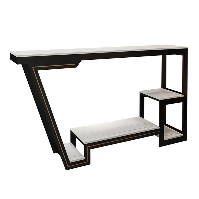 Tavolo da bistrot industriale con portata di pietra bianca in pietra tavolo da bar per casa