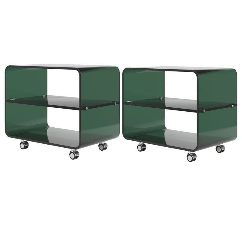 Modern Acrylic Bed Nightstand Open Storage Accent Table Nightstand Clearhalo 'Bedroom Furniture' 'furn' 'furn_night_stand' 'Furniture' 'night_stand' 'Nightstands' 1200x1200_bfbba5bc-2c4e-4258-bf73-123831f5441c