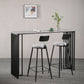 Modern Marble Table with Rectangle Table Top Black Sled Table - 42" H Clearhalo 'Bar Furniture' 'Bar Tables' 'bar_tables' 'furn' 'furn_bar_tables' 'Furniture' 'furniture_bar_tables' 'Kitchen & Dining Furniture' 1200x1200_bfbdf8ac-72f7-48f3-9bc8-f9fdd9a79a76