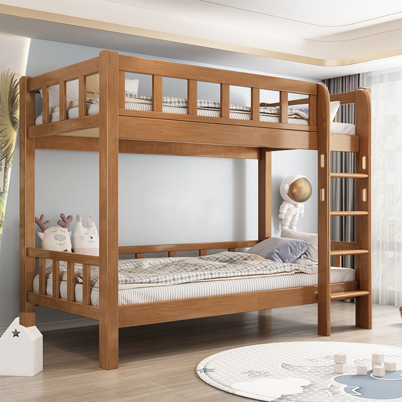 Solid Wood Bunk Bed Modern Natural Rubberwood Bed with Headboard Clearhalo 'Bedroom Furniture' 'Beds' 'furn' 'furn_beds' 'Furniture' 1200x1200_bfc01a8a-df95-487c-9b05-1fff61365f6a