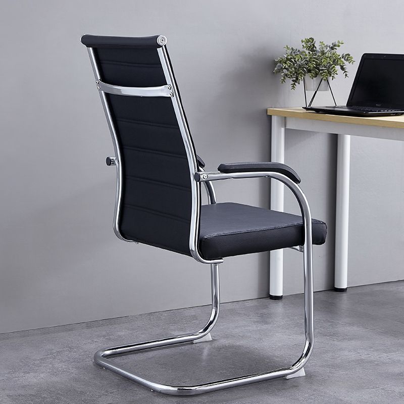 Silver Metal Modern Office Chair Mid and High Back Mesh and Leather Conference Chair Clearhalo 'furn' 'furn_office_chair' 'Furniture' 'Office Chairs' 'Office Furniture' 'office_chair' 1200x1200_bfc0b035-cd94-4a98-ba51-d2a593d9bc1d