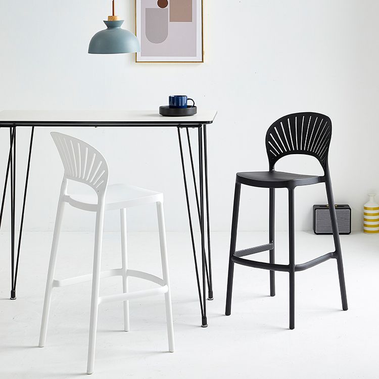 Industrial Armless Low Back Bar Stool Indoor Stackable Plastic Bar Stool Clearhalo 'Bar Furniture' 'Bar Stools' 'bar_stools' 'furn' 'furn_bar_stools' 'Furniture' 'Kitchen & Dining Furniture' 1200x1200_bfc10dff-6e9c-4fa8-bf82-272f011ddbc9