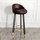 Modern Style Bar-stool with Low Back Round Leather Seat Barstools, 1 Piece Clearhalo 'Bar Furniture' 'Bar Stools' 'bar_stools' 'furn' 'furn_bar_stools' 'furniture_bar_stools' 'Kitchen & Dining Furniture' 'kitchen&dining_furn' 'kitchen' 'kitchen_furn' Furniture' 1200x1200_bfc1394f-232c-4e19-93bf-7540d1140489