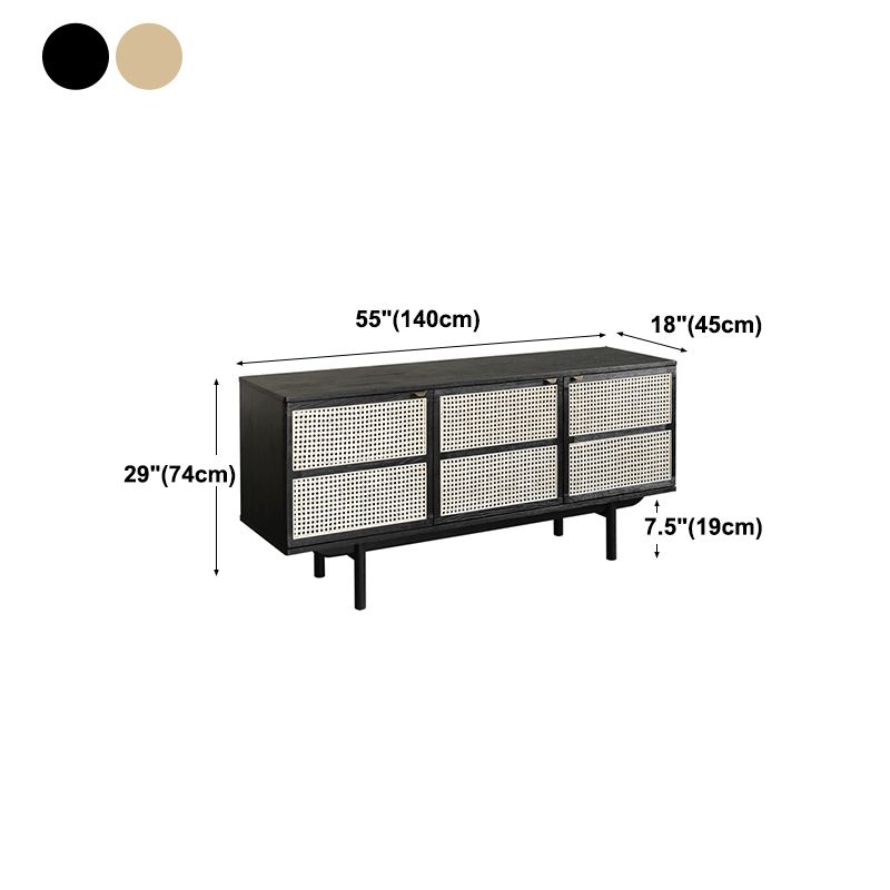 Gabinetto di sideboard del soggiorno in legno di pino mobile server moderno con archiviazione