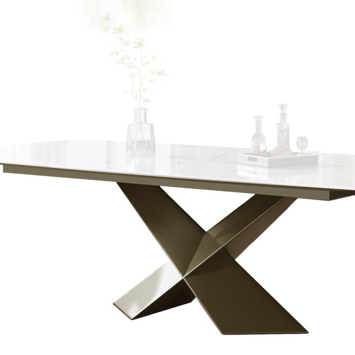 Rectangle Dining Table Sintered Stone Dining Table for Dining Room Clearhalo 'Dining Tables & Seating' 'Dining Tables' 'dining_table' 'furn' 'furn_dining_table' 'Furniture' 'Kitchen & Dining Furniture' 1200x1200_bfc17e6b-ba2e-4186-b138-8e1cf2d87bbe