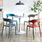 Scandinavian Plastic Stackable Side Chair Open Back Matte Finish Dining Chair Clearhalo ' kitchen&dining_furn' 'Dining Chairs' 'Dining Tables & Seating' 'dining_chair' 'furn' 'furn_dining_chair' 'Furniture' 'furniture_dining_chair' 'Kitchen & Dining Furniture' 'kitchen' 1200x1200_bfc1cf55-5fef-4840-9c4a-13438a1919da