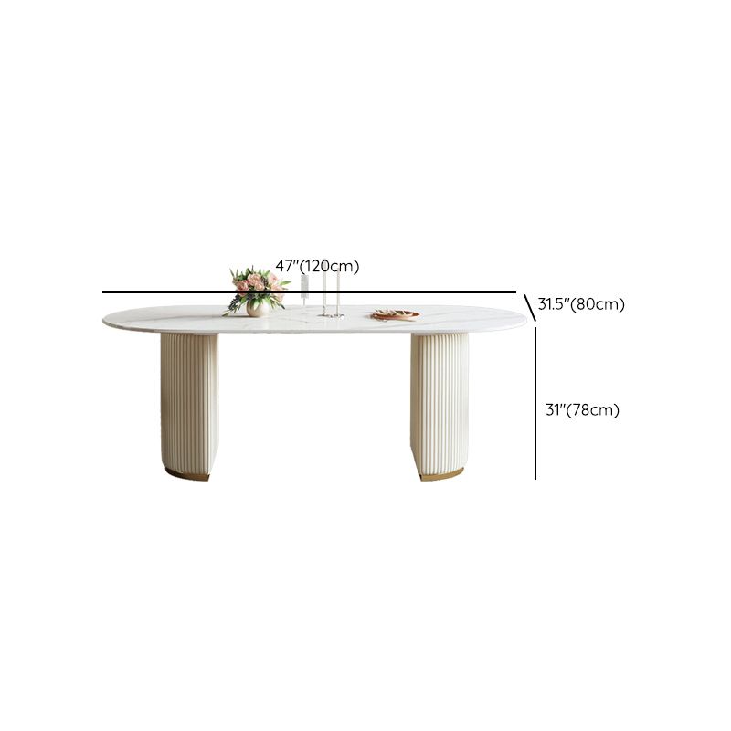 Dining Room Dinner Kitchen Table Modern Pedestal Stone Dining Table Clearhalo 'Dining Tables & Seating' 'Dining Tables' 'dining_table' 'furn' 'furn_dining_table' 'Furniture' 'Kitchen & Dining Furniture' 1200x1200_bfc3fab0-a516-4fe6-85e7-6a1ede27c531