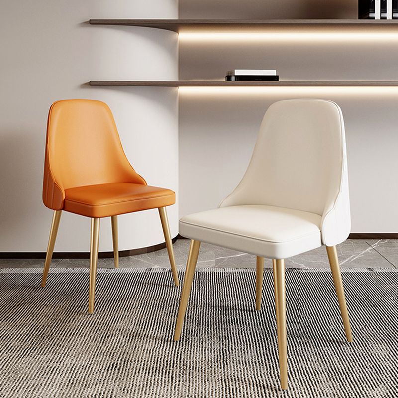 Chaise de bras sans bras moderne rembourrée Parsons Parsons Back Side Atty With Metal Base