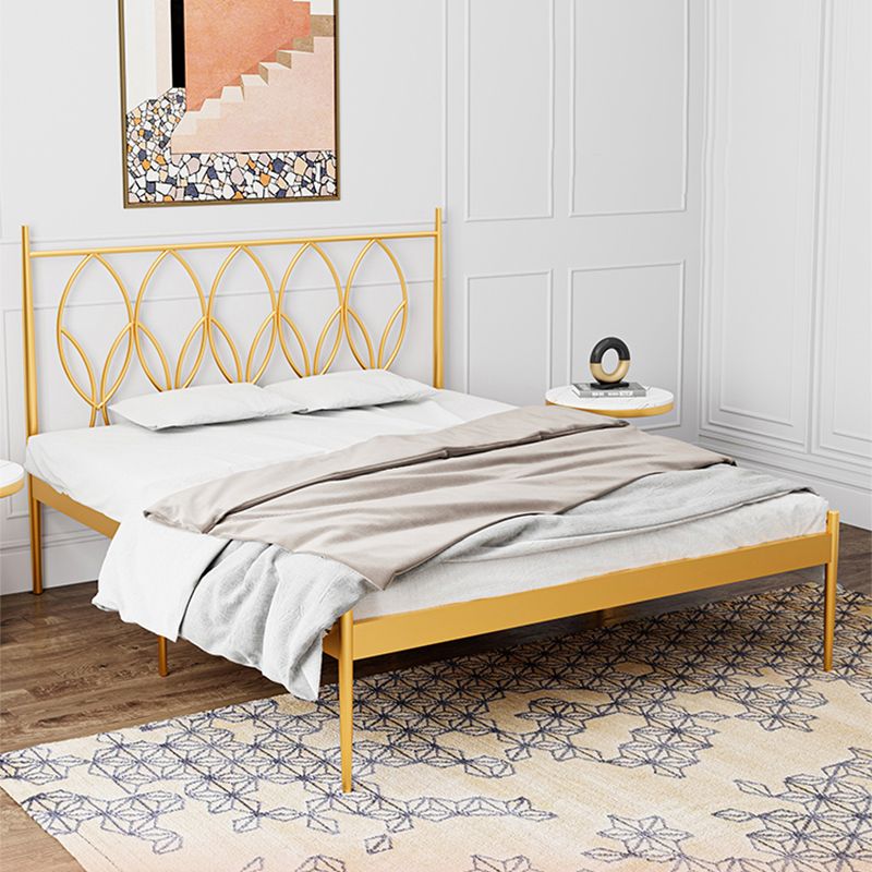 Glam 47 "lang metalen open frame bed met rechthoekig hoofdeinde