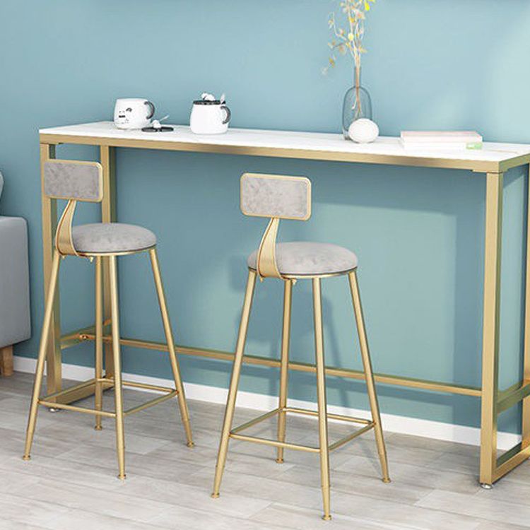 Sgabelli da bar contemporanei da pranzo bassista con base di metallo