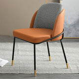 布張りのダイニングチェア北欧スタイルのアームレスソリッドバックチェアのための家