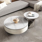 Slate Glam Table basse ronde gigogne avec tiroir