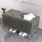 Glam Rectangle Seating Bench Cushioned Backless Entryway and Bedroom Bench