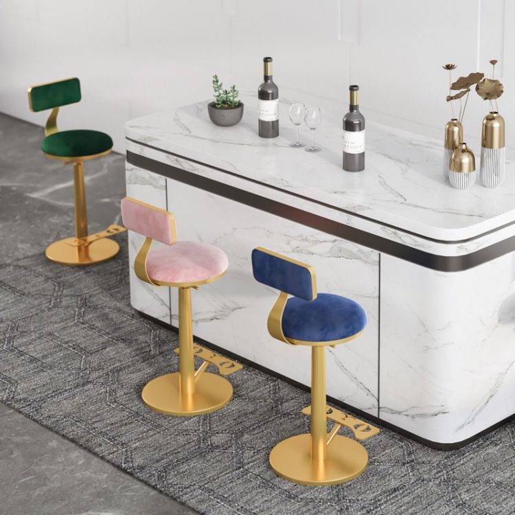 Indoor Footrest Counter Chair Adjustable Height Metal Swivel Counter Bar Stool Clearhalo 'Bar Furniture' 'Bar Stools' 'bar_stools' 'furn' 'furn_bar_stools' 'Furniture' 'furniture_bar_stools' 'Kitchen & Dining Furniture' 1200x1200_bfcd33c3-bb0b-4135-8e58-b01d64986858