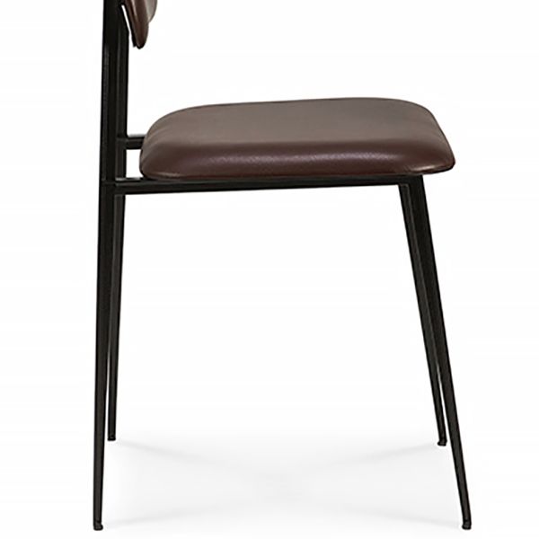 Eigentijdse zijstoel metalen open rug eetkamerstoel voor thuis