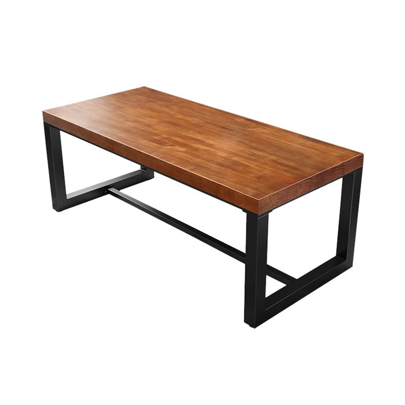 Industrial Rectangular Office Desk Brown Solid Wood Writing Desk Clearhalo 'furn' 'furn_office_desk' 'Furniture' 'Office Desks' 'Office Furniture' 'office_desk' 1200x1200_bfcea023-38ba-443c-9fb5-404b29f190ae