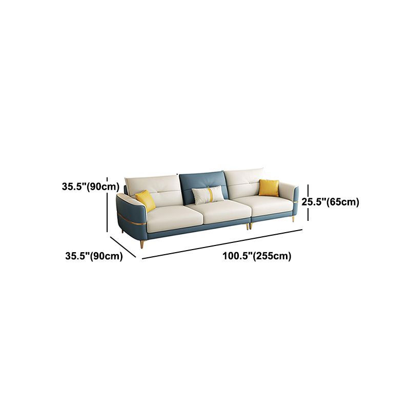 Square Arm Removable Cushions Modern With Cushions Metal Legs Sofa Clearhalo 'furn' 'furn_sectionals' 'Furniture' 'furniture_sectionals' 'Living Room Furniture' 'Sectionals' 1200x1200_bfcec7df-07f7-4281-a616-00a954f4ee55