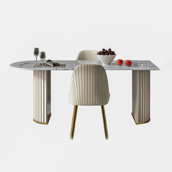 Metal Contemporary Free Form Indoor Table Sintered Stone Table for Dining Room Clearhalo ' dining_table' 'Dining Tables & Seating' 'Dining Tables' 'furn' 'furn_dining_table' 'Furniture' 'furniture_dining_table' 'Kitchen & Dining Furniture' 'kitchen&dining_furn' 'kitchen' 'kitchen_dining_table' 1200x1200_bfceeff3-d470-4e87-8909-a122e7f81dd2