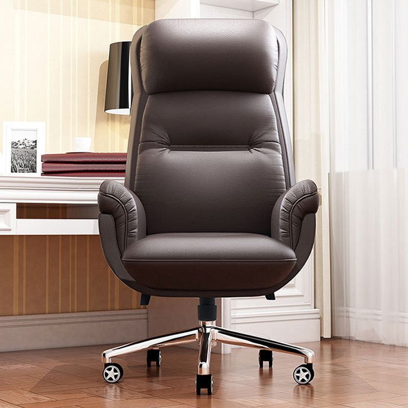 Contemporary PU Computer Chair High Back Swivel Managers Chair Clearhalo 'furn' 'furn_office_chair' 'Furniture' 'Office Chairs' 'Office Furniture' 'office_chair' 1200x1200_bfd01db5-7544-4eb9-ab46-95a628bab366